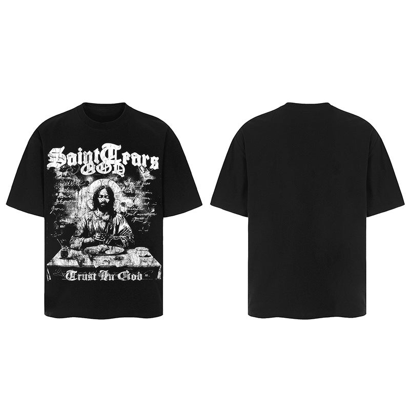 Men Vintage T-Shirts Saint Michael Tee Saint Tears