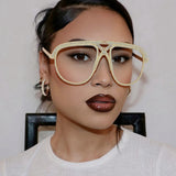 Trendy punk glasses diamond retro