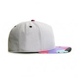 Trendy flat brimmed hat external iron label