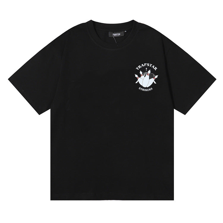 Trapstar T Shirts Trapstar Bowling Print Loose Casual Short Sleeves