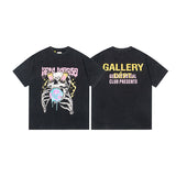 Gallery Dept T-Shirt Letter Pattern Washed Old Short Sleeve T-Shirt