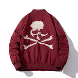 Mens Vintage Jackets Dark Baseball Uniform Bomber Jacket