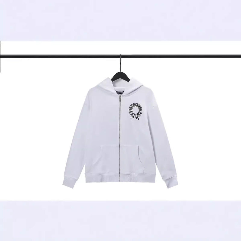 CHH Chrome Heart Hoodie Crowe hooded sweater cross cardigan loose terry jacket