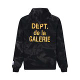 Gallery Dept Hoodie Letter Tie-Dye Washed Hooded Sweater Cardigan Jacket