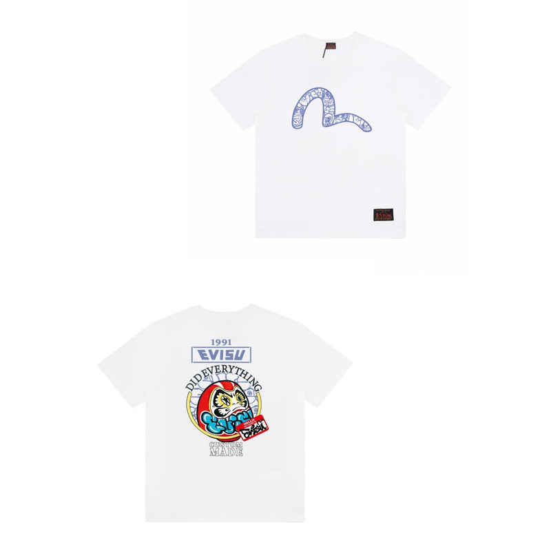 Evisu T Shirts Loose Versatile Casual T-Shirts