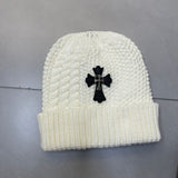 Chh Chrome Heart Beanie Twist Wool Knitted Hat Ear Protector Headcap