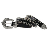Hip-hop punk rhinestone belt crown belt