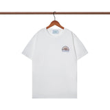 Casablanca T Shirts Colored Crane Print Crew Neck Tee