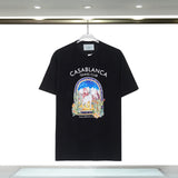 Casablanca T Shirts Animal Print Hip Hop Casual Short Sleeves