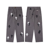 CHH Chrome Hearts Jeans Unisex Casual Loose Jeans