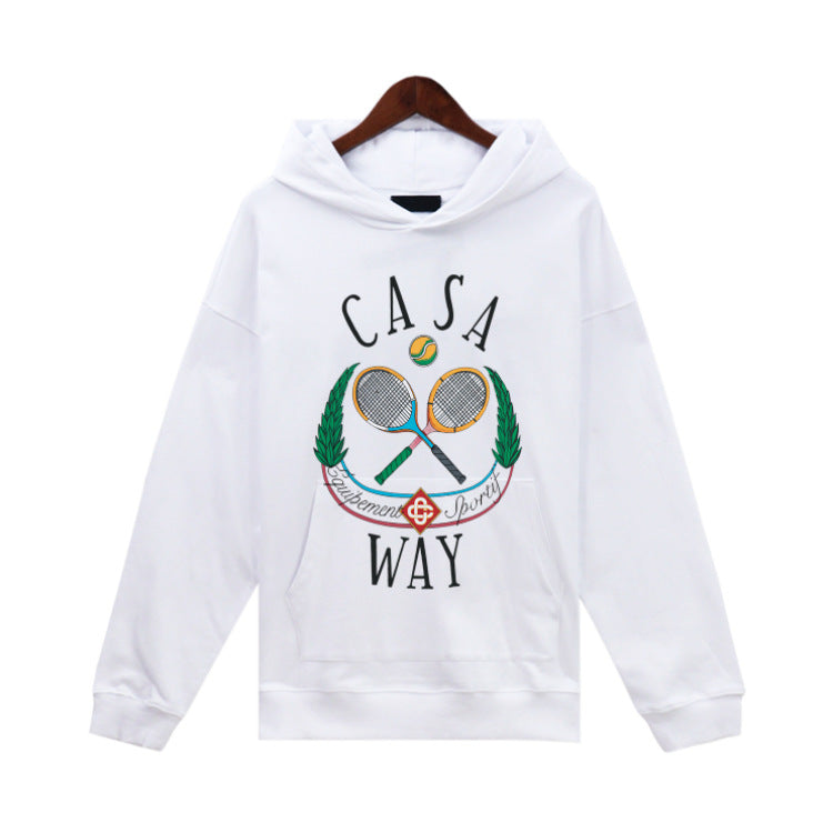 Casablanca Hoodie Autumn/Winter Letter Print Hooded Sweater
