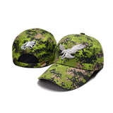 Trendy flat brimmed hat eagle series