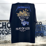 Mens Vintage T-Shirts Wash water do old short sleeve fog tour mace skull casual T-shirt