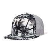 Trendy flat brimmed hat mesh wide brim sun shade