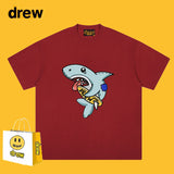 Drew T Shirts T-shirt Cotton Short Sleeve Male Shark
