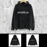 Purple Brand Distressed Hoodie Fashion Old Loose Hooded Sweater