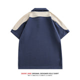 Men T-shirt Patchwork Short-Sleeved T-shirt Men's Summer Wide Leisure