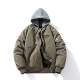 Men Vintage Jackets Jacket Embroidered Bomber Jacket Hooded Couple Baseball Uniform