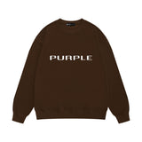 Purple Brand Sweatshirt Loose Crew Neck Sweater