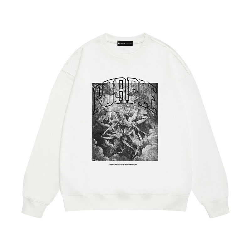 Purple Brand Sweatshirt Loose Crew Neck Sweater