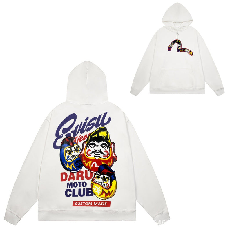 Evisu Hoodie print men and women