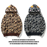 Bathing Ape Hoodie Shark Cookies Camo Cardigan Zip Hooded Sweater Hoodie Jacket