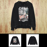 Purple Brand Distressed Sweatshirt Retro Vintage Crew Neck Sweater