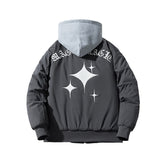Mens Vintage Jackets vintage jacket baseball jersey cotton jacket couple hooded