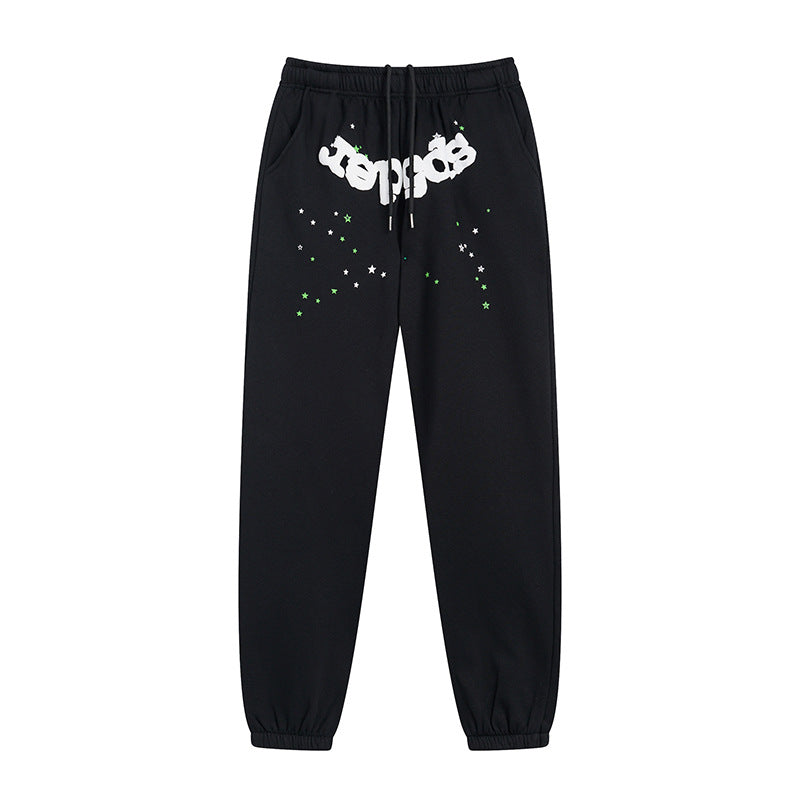 Sp5der Sweatpants Puff Print Loose