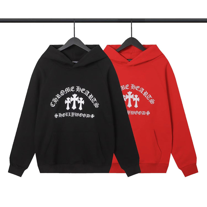 CHH Chrome Heart Hoodie Sanskrit embroidered hooded sweater couple