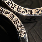 Chrome Heart Ring Cross with Diamonds