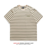 Men's T-Shirts Striped Short-Sleeved T-shirt Men's Loose Casual