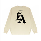 Purple Brand Long Sleeve T-Shirt Fashion Loose Long Sleeve Top