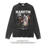Nba Long Sleeve Shirt Autumn and Winter Long Sleeve T-shirt Men and Women Heavy Weight