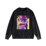 Purple Brand Distressed Sweatshirt Retro Vintage Crew Neck Sweater