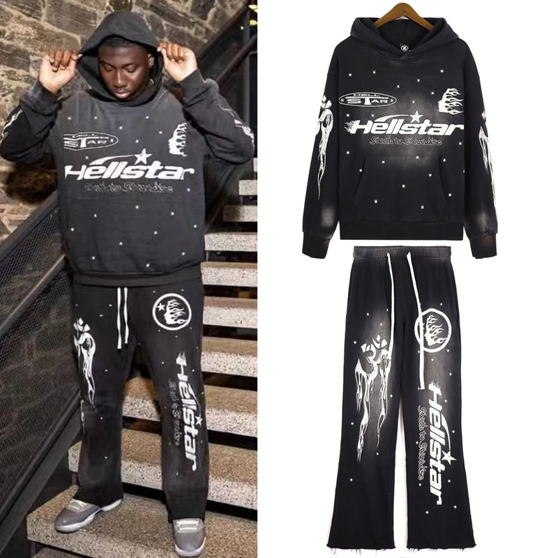 HS Outfit: Hoodie/Sweatpants (Separate Purchase Options) Vintage Distressed