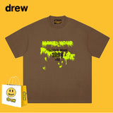 Drew T Shirts Smiley Face Short-Sleeved T-shirt Men's Short-Sleeved T-shirt