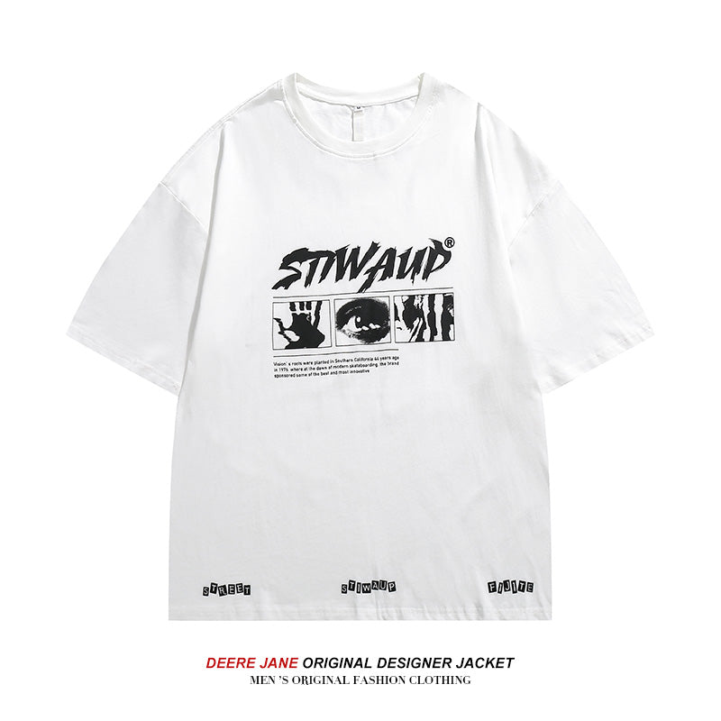 Men T-shirt Summer Cotton Short Sleeve T-shirt Men's Loose Casual