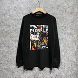 Purple Brand Long Sleeve T-Shirt Fashion Loose Long Sleeve Top