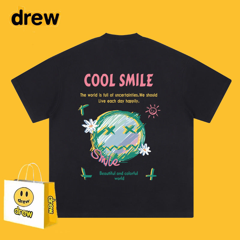 Drew T Shirts Loose round Neck Couple