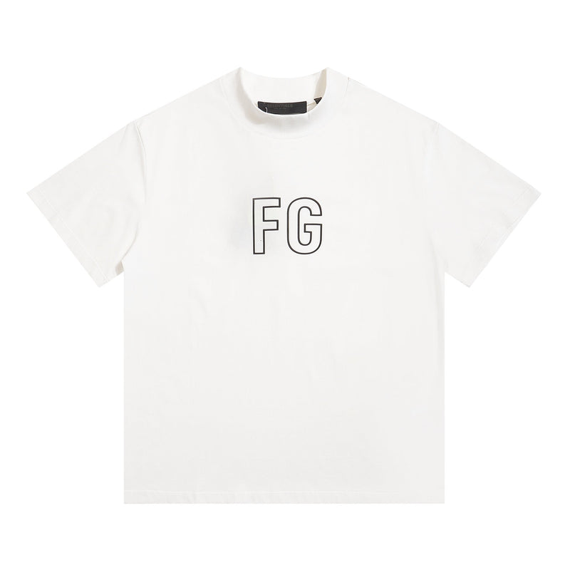 Fog Essentials T Shirts Spring/Summer FOG Pattern Crew Neck Short Sleeves