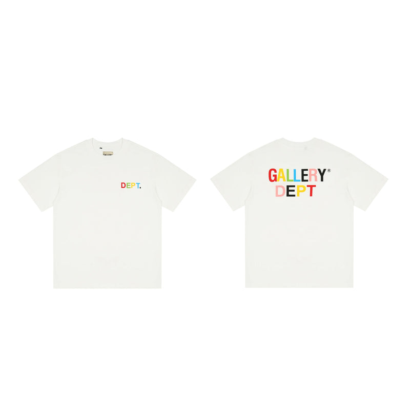 Gallery Dept T Shitrs Vintage Color Print plus Size Short Sleeve