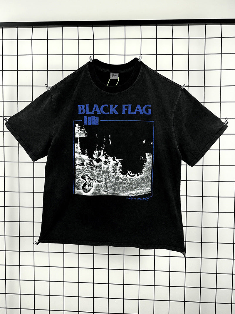 Men Vintage T-Shirts "Black Flag" Band Saint Michael Saint Michael T-Shirt