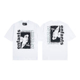 ERD T Shirts Cartoon Print Loose-Fitting Casual T-shirt