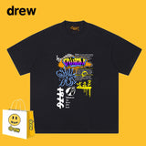Drew T Shirts Short Sleeve Graffiti Printing