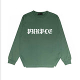 Purple Brand Long Sleeve T-Shirt Fashion Loose Long Sleeve Top