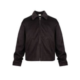 MIJKO Men Jacket Splicing Design Neutral Woolen Unisex Short Jacket
