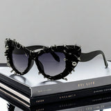 Trendy punk glasses cat eyes