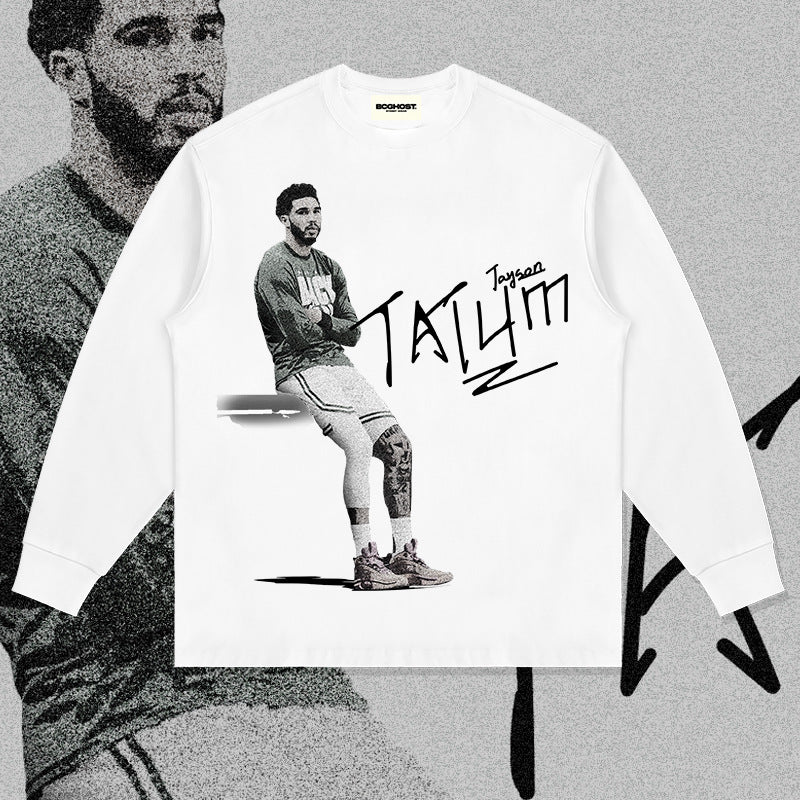 Nba Long Sleeve Shirt Long Sleeve T-shirt Autumn and Winter Men and Women Loose
