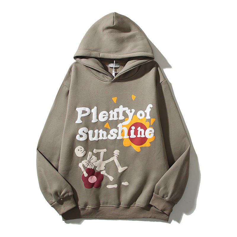 Kanye West Sunday Service Hoodie Vintage Graffiti Skull Letter Foam Printed Letter Sweater